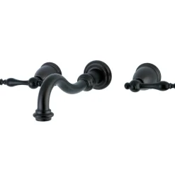Vintage Lever-Handle Wall Mount Bathroom Faucet Wall Mount