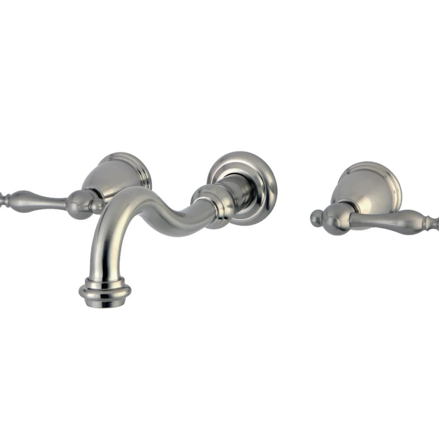 Vintage Lever-Handle Wall Mount Bathroom Faucet Wall Mount