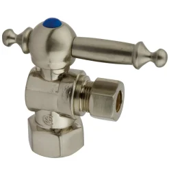 New Vintage Lever Handle Angle Stop with 1/2" IPS x 3/8" OD Compression Toilet Parts