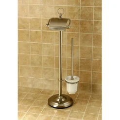 Online Vintage Pedestal Toilet Paper and Brush Holder Toilet Paper Holders
