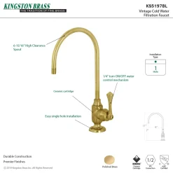Discount Vintage Single-Handle Water Filtration Faucet Single Hole