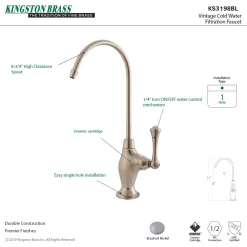 Vintage Single Handle Water Filtration Faucet Single Hole