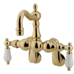 New Vintage 3-3/8" - 9" Spread Adjustable Center Wall Mount Clawfoot Tub Filler Tub Faucets