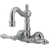 Sale Vintage 3-3/8" Spread Wall Mount Brass Clawfoot Tub Filler Tub Faucets