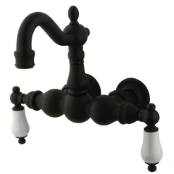 Sale Vintage 3-3/8" Spread Wall Mount Clawfoot Tub Filler Tub Faucets