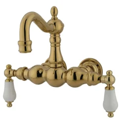 Sale Vintage 3-3/8" Spread Wall Mount Clawfoot Tub Filler Tub Faucets