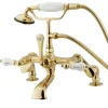 New Vintage 3" to 12" Classic Deck Mount Clawfoot Tub Filler Faucet with Hand Shower Tub Faucets