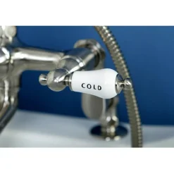 New Vintage 3" to 12" Classic Deck Mount Clawfoot Tub Filler Faucet with Hand Shower Tub Faucets