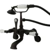 Hot Vintage 3-3/8" to 11" Wall Mount Clawfoot Tub Filler Faucet with Hand Shower Tub Faucets