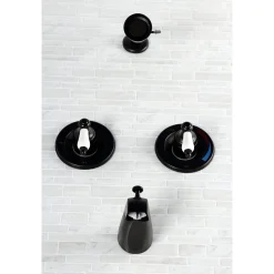 Outlet Vintage Tub and Shower Faucet in Matte Black Tub & Shower Sets