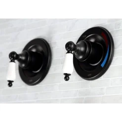 Outlet Vintage Tub and Shower Faucet in Matte Black Tub & Shower Sets