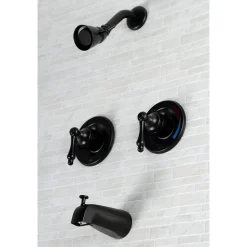 Clearance Vintage Twin Handles Tub Shower Faucet Tub & Shower Sets