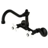 Clearance Vintage Wall Mount 6-Inch Adjustable Center Kitchen Faucet Wall Mounted Kitchen Faucets