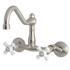 Clearance Vintage Wall Mount 6-Inch Adjustable Center Kitchen Faucet Wall Mounted Kitchen Faucets