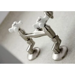 Clearance Vintage Wall Mount 6-Inch Adjustable Center Kitchen Faucet Wall Mounted Kitchen Faucets
