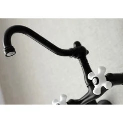 Clearance Vintage Wall Mount 6-Inch Adjustable Center Kitchen Faucet Wall Mounted Kitchen Faucets