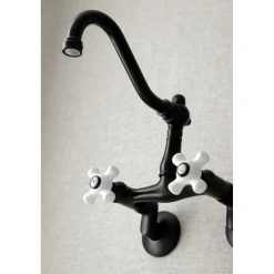 Clearance Vintage Wall Mount 6-Inch Adjustable Center Kitchen Faucet Wall Mounted Kitchen Faucets