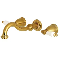 New Vintage Wall Mount 2-Handle Bathroom Faucet Wall Mount