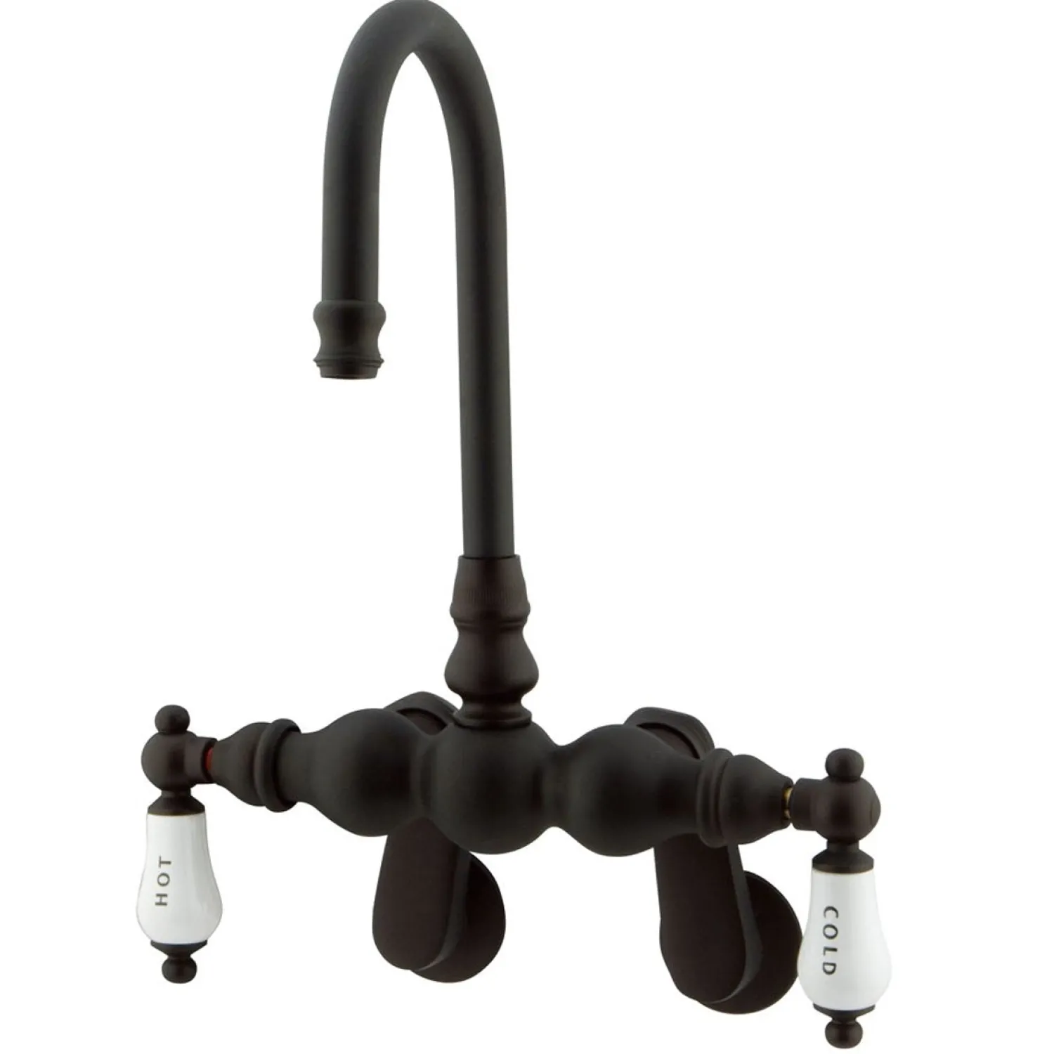 Hot Vintage Wall Mount Classic Clawfoot Tub Filler with 3-3/8" Spread Tub Faucets