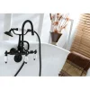 New Vintage Wall Mount Clawfoot Brass Tub Filler with Hand Shower Tub Faucets