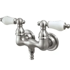 Clearance Vintage Wall Mount 3-3/8" Centers Clawfoot Tub Filler Tub Faucets