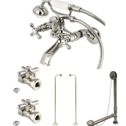 Clearance Vintage Wall Mount 22.56" Clawfoot Faucet Package Tub Faucets