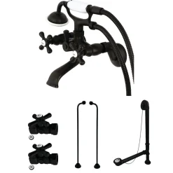 Clearance Vintage Wall Mount 22.56" Clawfoot Faucet Package Tub Faucets