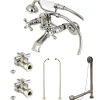 Discount Vintage Wall Mount 25" Clawfoot Faucet Package Tub Faucets