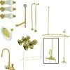 Clearance Vintage Wall Mount High Rise Traditional Clawfoot Tub and Shower Package with Porcelain Lever Handles Tub Faucets
