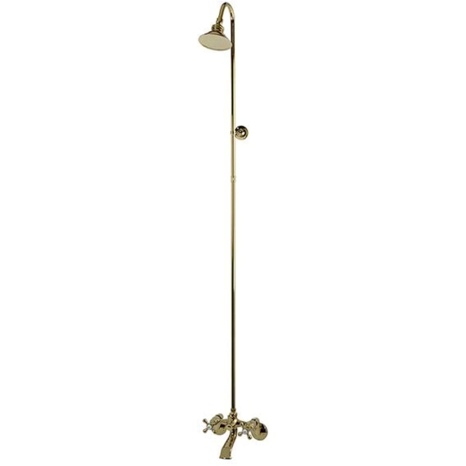 Hot Vintage Wall Mount Clawfoot Tub and Shower Package Tub Faucets