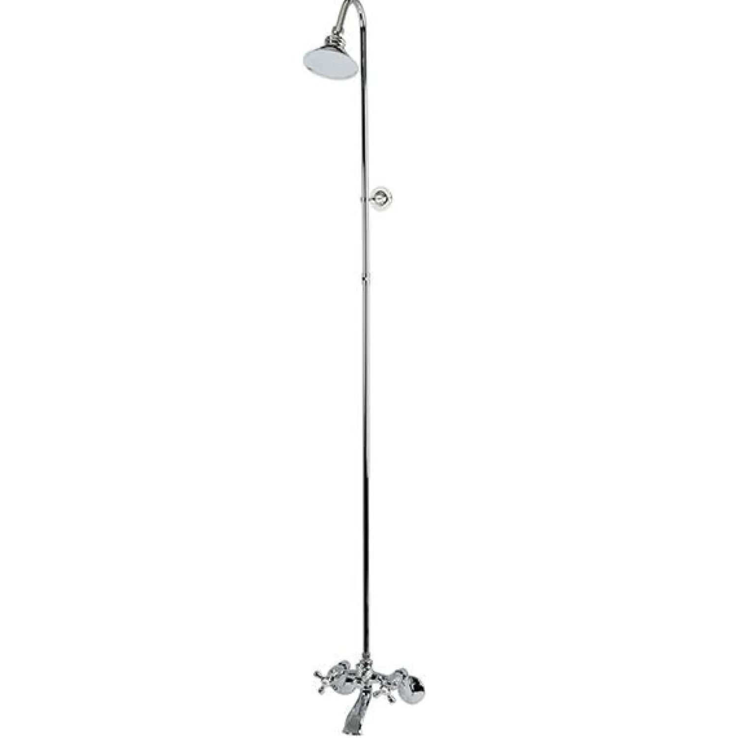 Hot Vintage Wall Mount Clawfoot Tub and Shower Package Tub Faucets
