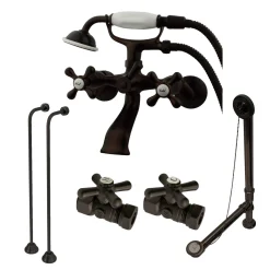 Vintage Wall Mount Clawfoot Tub Faucet Package Tub Faucets