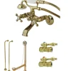Outlet Vintage Wall Mount Clawfoot Tub Package Tub Faucets