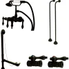 Best Vintage Wall Mount Down Spout Clawfoot Tub Faucet Package in Oil Rubbed Bronze Tub Faucets