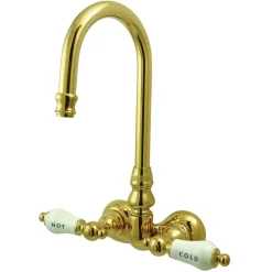 New Vintage Wall Mount 3-3/8" Classic Clawfoot Tub Filler Faucet Tub Faucets