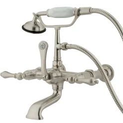 Best Vintage Wall Mount Clawfoot Tub Filler Faucet with Hand Shower and with 7" Spread Tub Faucets