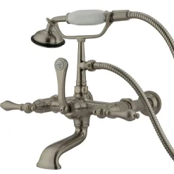 Best Vintage Wall Mount Clawfoot Tub Filler Faucet with Hand Shower and with 7