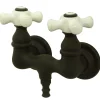 Hot Vintage Wall Mount 3-3/8" Centers Brass Clawfoot Tub Filler Tub Faucets
