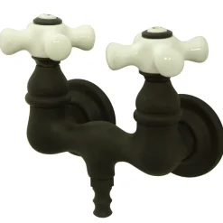 Hot Vintage Wall Mount 3-3/8" Centers Brass Clawfoot Tub Filler Tub Faucets