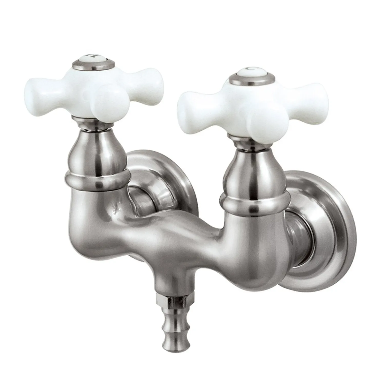 Hot Vintage Wall Mount 3-3/8" Centers Brass Clawfoot Tub Filler Tub Faucets