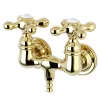 Hot Vintage Wall Mount 3-3/8" Brass Clawfoot Tub Filler Tub Faucets