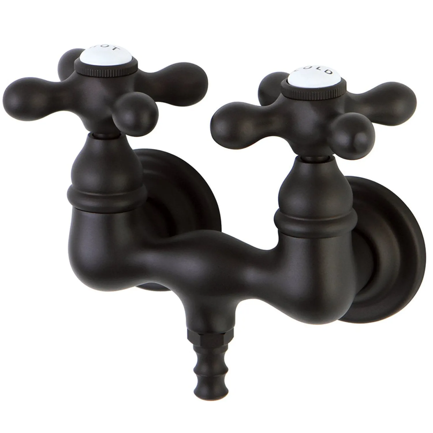 Hot Vintage Wall Mount 3-3/8" Brass Clawfoot Tub Filler Tub Faucets