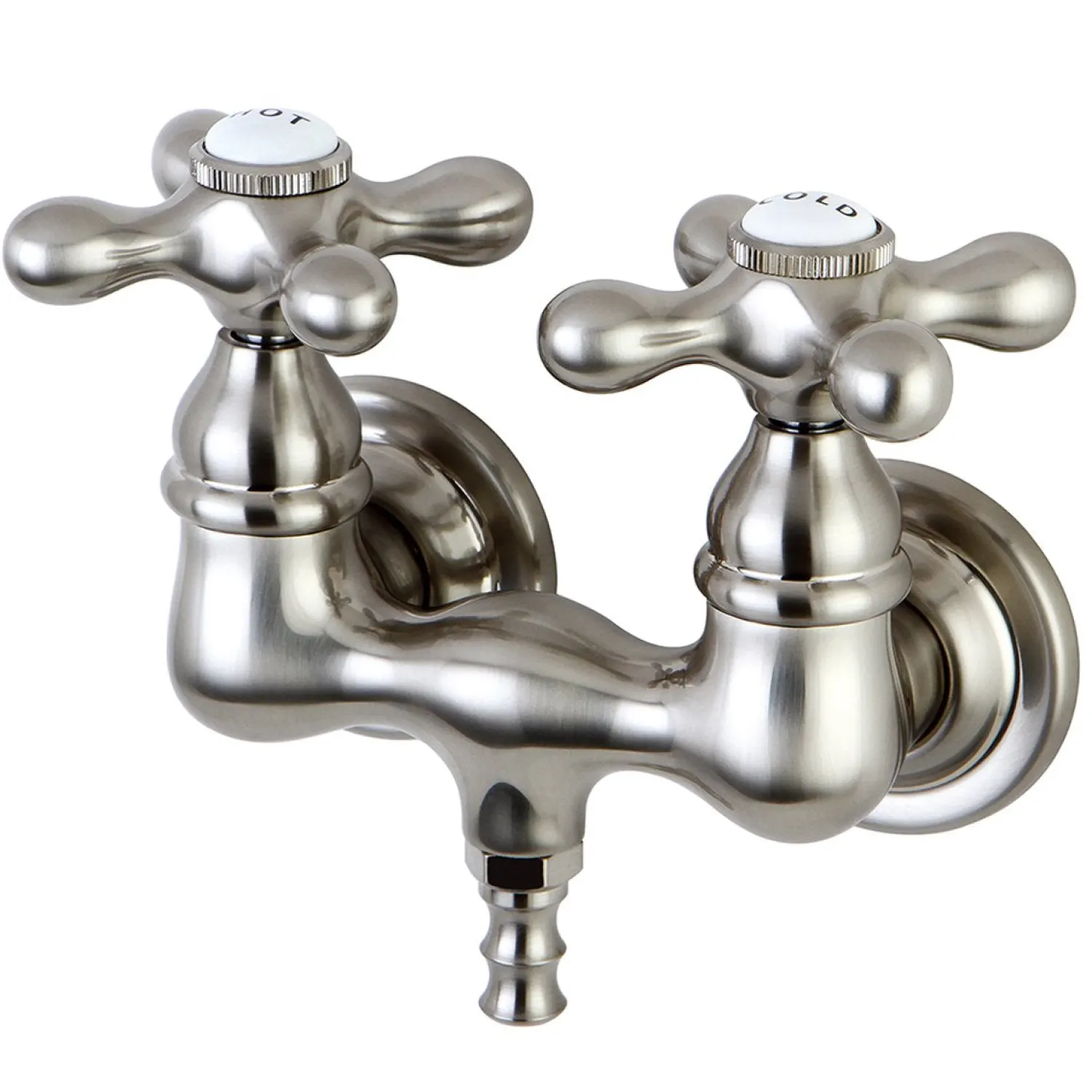 Hot Vintage Wall Mount 3-3/8" Brass Clawfoot Tub Filler Tub Faucets