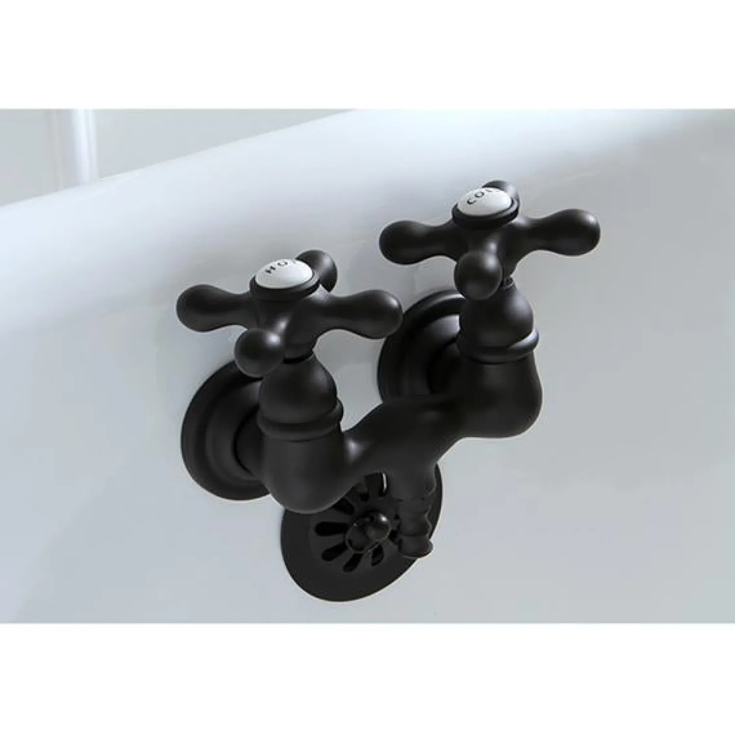 Hot Vintage Wall Mount 3-3/8" Brass Clawfoot Tub Filler Tub Faucets