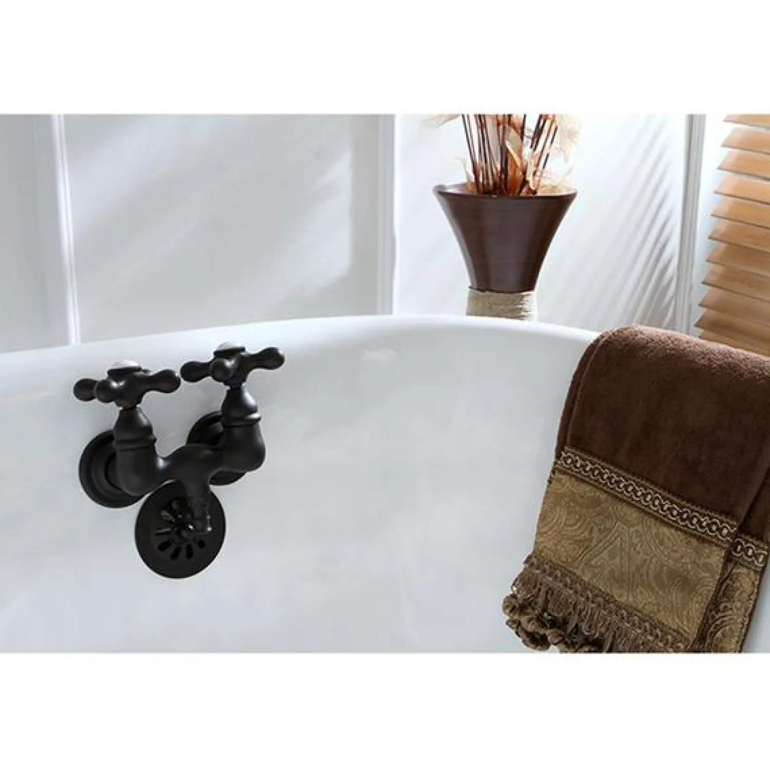 Hot Vintage Wall Mount 3-3/8" Brass Clawfoot Tub Filler Tub Faucets