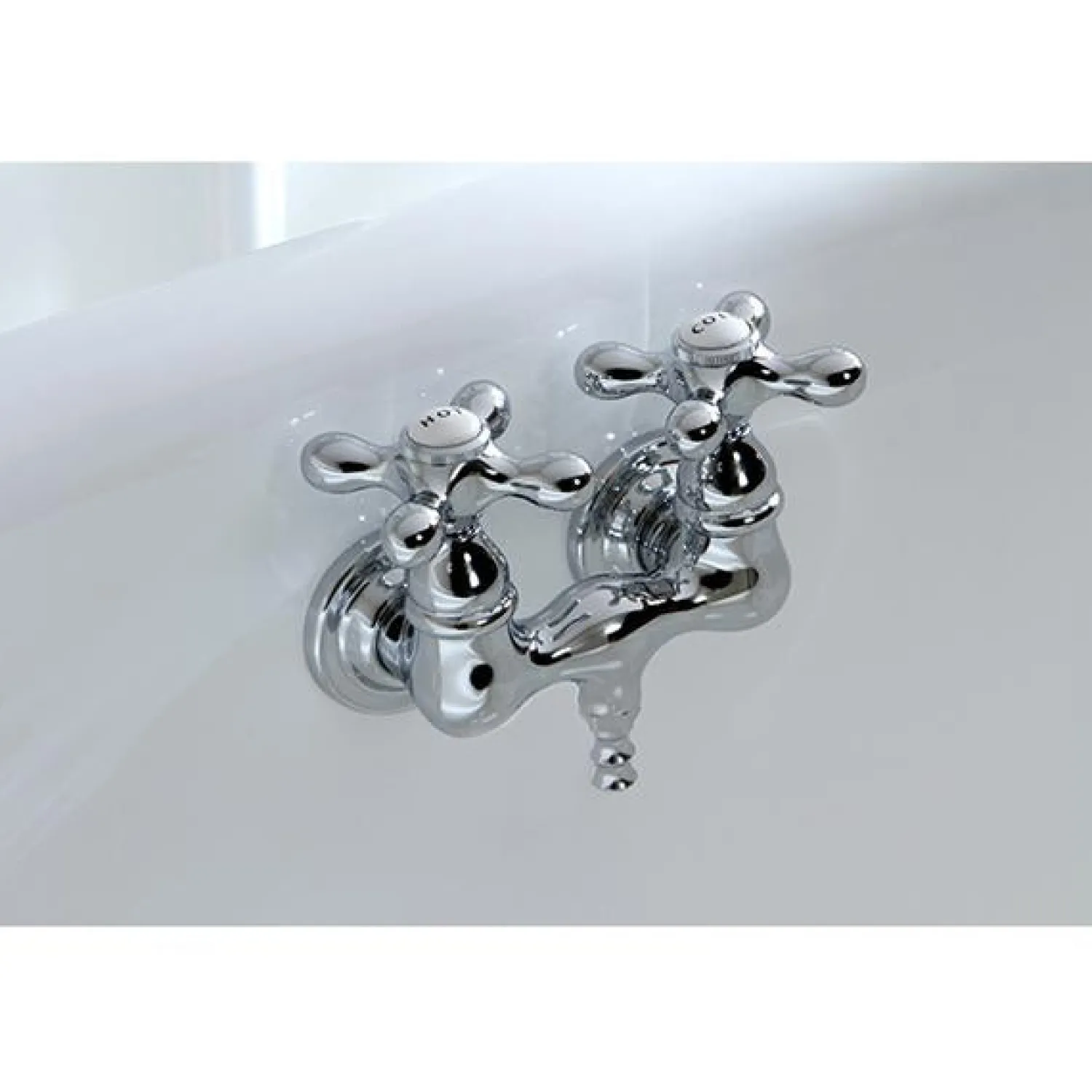 Hot Vintage Wall Mount 3-3/8" Brass Clawfoot Tub Filler Tub Faucets
