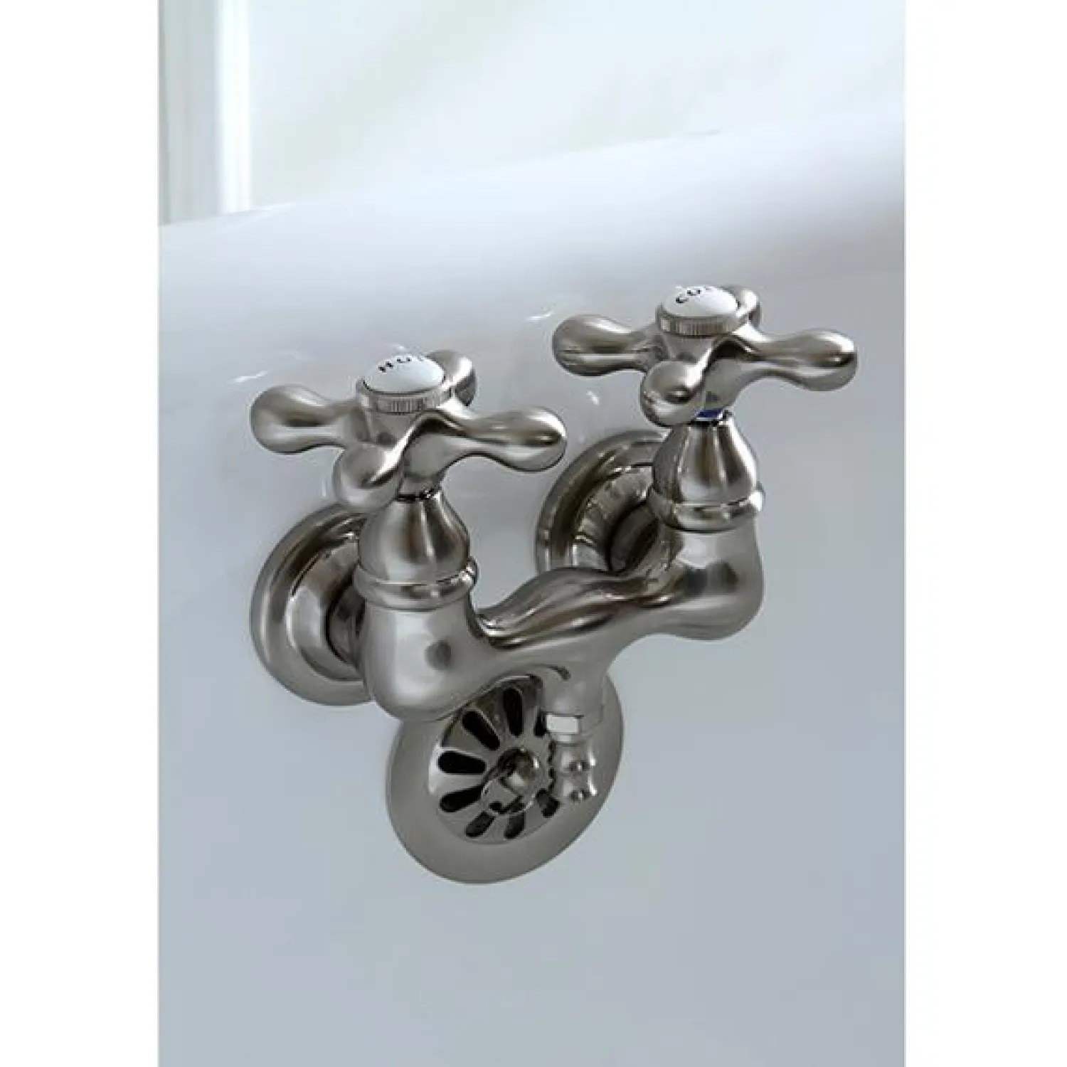 Hot Vintage Wall Mount 3-3/8" Brass Clawfoot Tub Filler Tub Faucets