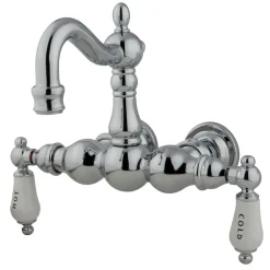 Discount Vintage 3-3/8" Wall Mount Clawfoot Tub Filler in Polished Chrome Tub Faucets