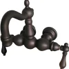 Sale Vintage 3-3/8" Wall Mount Clawfoot Tub Filler Tub Faucets