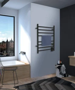 New Wall Mount Hardwired or Plug-In Towel Warmer in Matte Black Towel Warmers|Towel Warmers